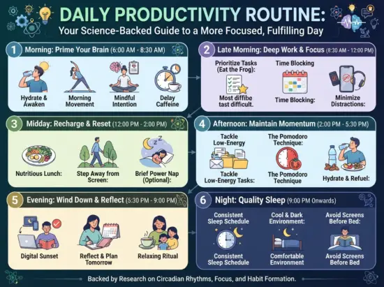 Daily Productivity Routine: Your Science-Backed Guide to a More Focused, Fulfilling Day 2026