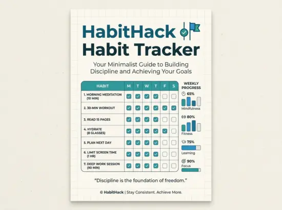 HabitHack Habit Tracker: Your Minimalist Guide to Building Discipline and Achieving Your Goals 2026